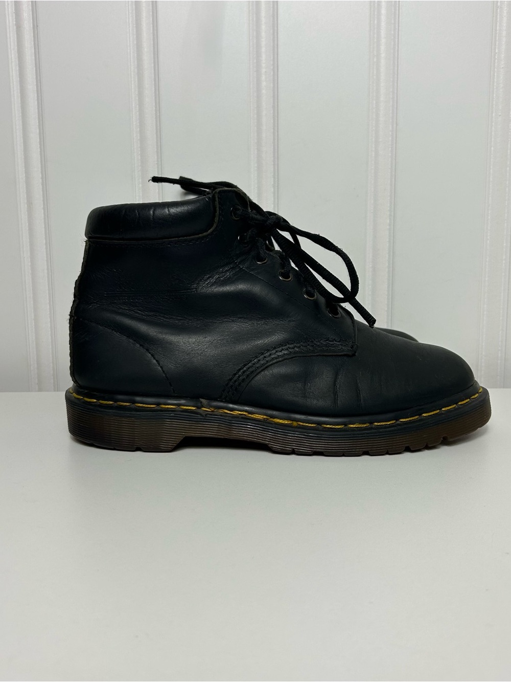 Dr martens 939 ben black leather lace boots vintage made in England women’s 9